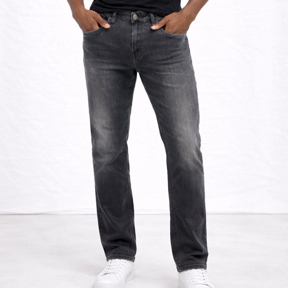 $110 Buffalo David Bitton Black Washed Straight Stretch Jeans Men’s W38 L32